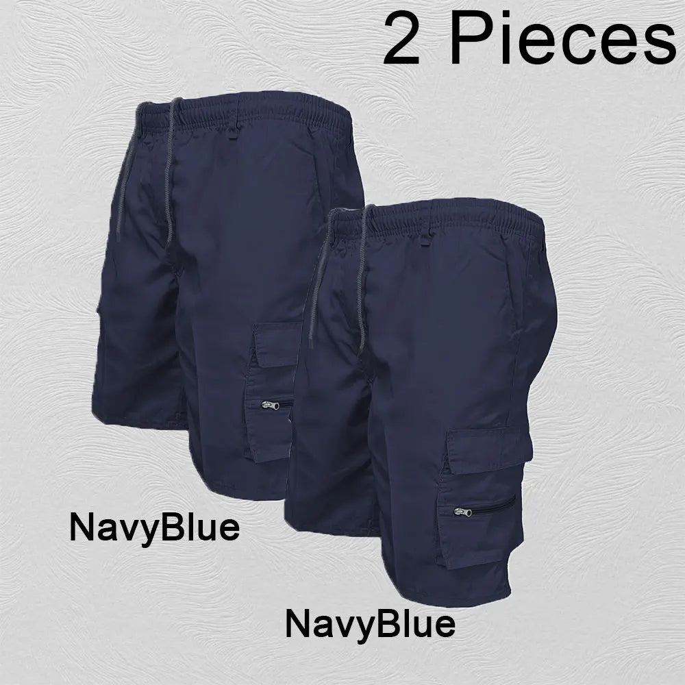 Fashion Men's Cargo Shorts Mens Casual Pants Casual Big Pocket Sports Slacks Cargo Panels Trousers Plus Size for Male