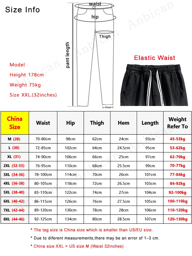 Men's Jeans Thicken Velvet Warm Denim Pants Wide-Leg Straight Thermal Fleece
