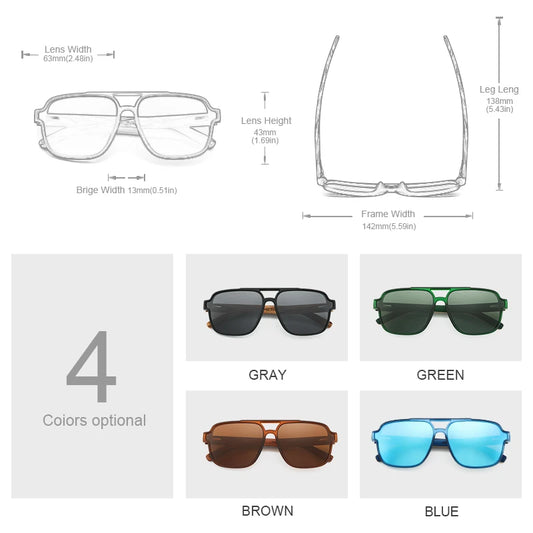Sunglasses for Men Wood Sun Glasses Man Eyeglasses Polarizing Glasses
