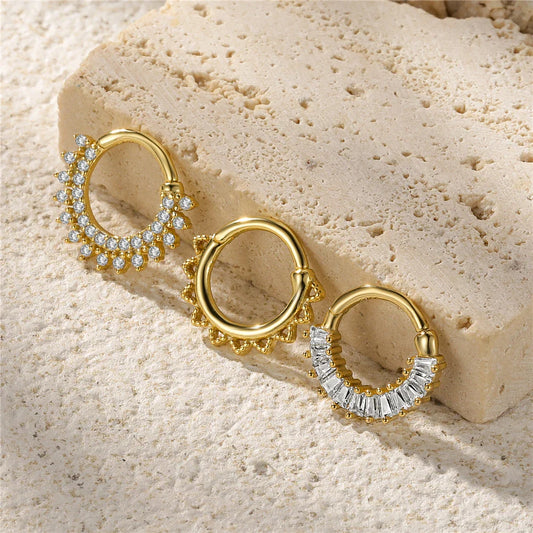 ROXI Multible Crystal Hoop Earrings for Women 2021 925 Sterling Silver Ear Nose Jewelry Earrings Heart Round joyas de plata 925