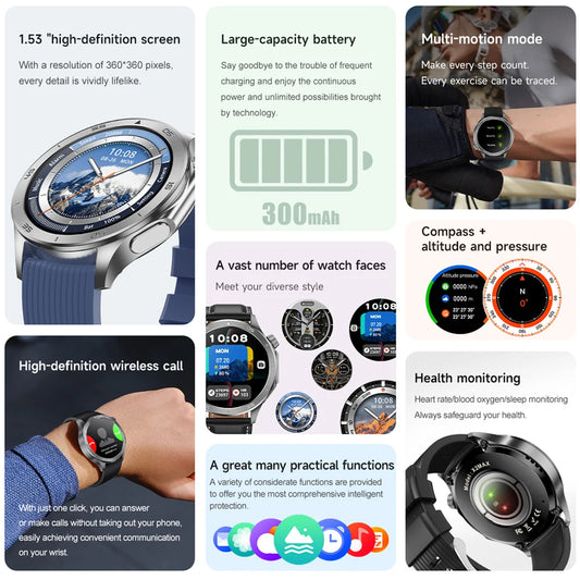 For OPPO Watch X Smart Watch Men High-end Business Men Bluetooth Call IP68 Waterproof Fitness Tracker Smartwatch Man 2025 New