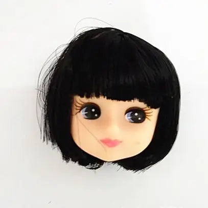 Jenny Licca Doll Heads Cute Little Girl Colorful Long Hair Heads DIY Doll Dressing Figures Girl Gifts Toys