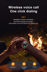 LIGE 2025 Rugged Military Smart Watch Men Outdoor Watches lP68 Waterproof 1.95" Al Voice BT Call Man Smartwatch For Android IOS