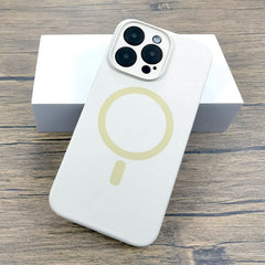 Silicone Rubber Case For iPhone 16 15 14 13 12 Pro Max 16Pro 15Pro 14Pro 13Pro iPhone15 For Magsafe Mag Safe Charge Cover