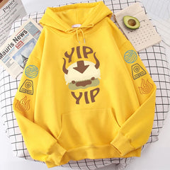 Avatar The Last Airbender Hoodie Men Women Appa YIP Letter Print Long Sleeve