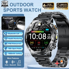 2025 T-REX3 1000mAh Large Battery Durable Adult Smart Watch GPS Strong Flashlight 10ATM Waterproof BT Call Sports Smartwatch Men