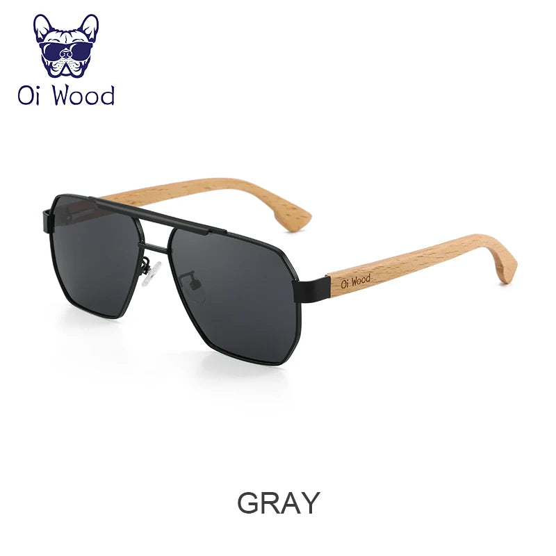 Sunglasses For Men Women Square Metal Sun Glasses Blue Lens