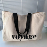 Letter Voyage Canvas Handbag Shoulder Bag Bags For Women Large Capacity Travel