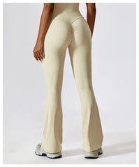 Women Wide-leg Pants Yoga Leggings Tights High Waist Leisure Flared Pants Dance