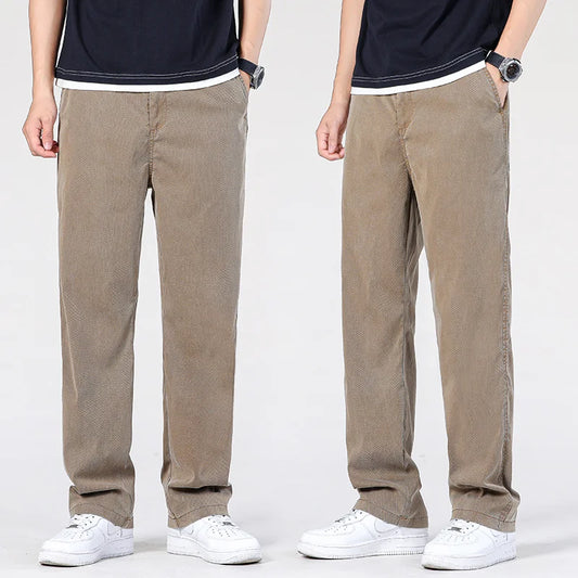 Men's Jeans Pants Straight Loose Quality Sweatpants Casual Soft Wide Leg Long Baggy