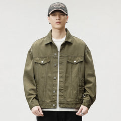Baggy Men's Denim Jacket Oversized Streetwear Fashion Harajuku Cotton Casual Jacket