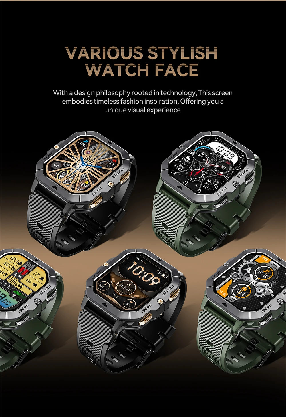 CUBOT C28 Waterproof Smart Watch Men 2.02 Inch Fitness Tracker Sport Wrist Smartwatch For Android IOS Bluetooth Call