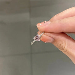 925 Sterling Silver Rings Party Jewelry Vintage Charm Double Layer