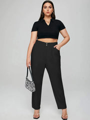 Plus Size Women's Jeans Elastic Waist Stretchy Jeans High Waist Harem Loose Mom Pants