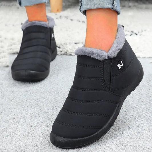 Women Boots Snow Fur Women Shoes Platform Slip On Shoes Woman Ankle Boots