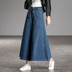 Wide Leg Jeans Women Korean Dongdaemun High Waist Baggy Mom Jeans