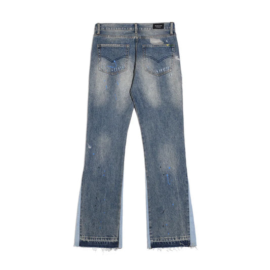 High Street Washes Prints Splashes Ink Retro Streetwear Mens Jeans