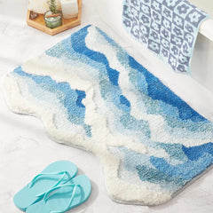 Rug Aesthetic Tufting Anti Slip Carpet Mini Bathroom Mat Ocean Sea Tufted Carpet