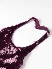 Halter Sequin Dress Party Dresses Backless Slim Fit Fashion Elegant Hanging Neck