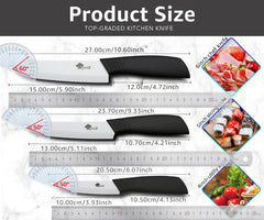 Ceramic knife 3 4 5 6 inch fruit slice practical chef knife white zirconia blade