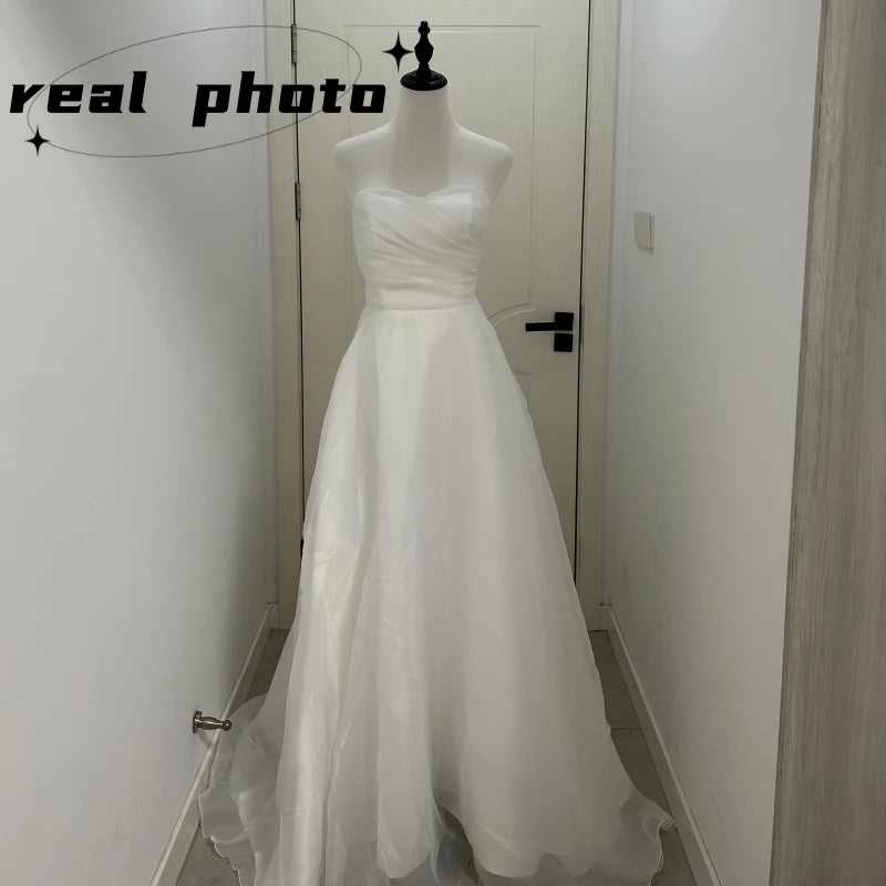 White Bridesmaid Dresses: Wedding Dress Elegant A-line Sleeveless