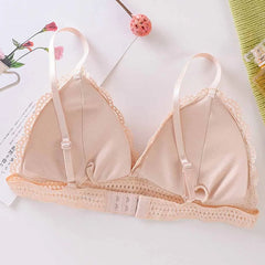 French Beautiful Back Bra Women'S Thin Lace Beautiful Back Bra No Steel Ring Sling