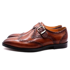 Luxury Dress Shoes Men's Genuine Leather Italian Wingtip Oxfords