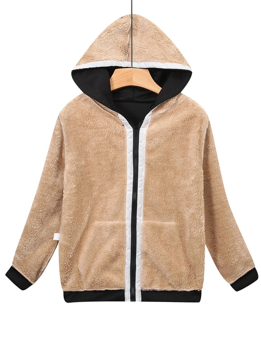 Women's Winter Fleece Lined Thermal Hoodie With Pockets - Cozy And Stylish Sweatshirt