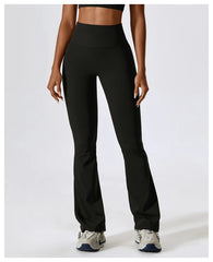 Women Wide-leg Pants Yoga Leggings Tights High Waist Leisure Flared Pants Dance