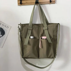 Waterproof nylon bag, large capacity, lightweight, multi-functional women's bag