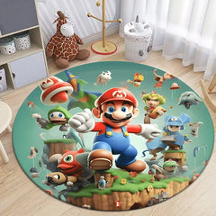 Super Mario cool Art Cartoon Print Round Carpet Living Room,kitchen,Sofa,Table
