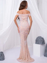 Formal attire Dresses: Long Party Dress Off the Shoulder Sleeveless Gown