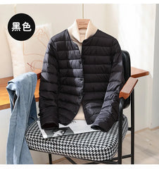Autumn Winter Warm Women White Duck Down Slim Jackets Female