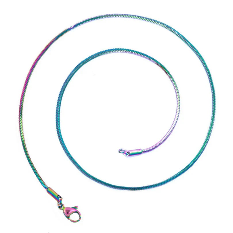 Wholesale 45/50/60/70cm Snake Long Chain Necklace Stainless Steel Necklaces For Women Men Jewelry Neck Chokers Catenina Collana