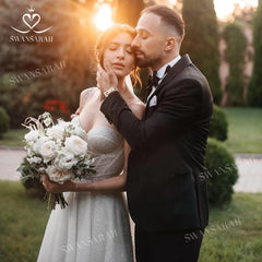 White Bridesmaid Dresses: Wedding Dress Crystal Belt With Pockets