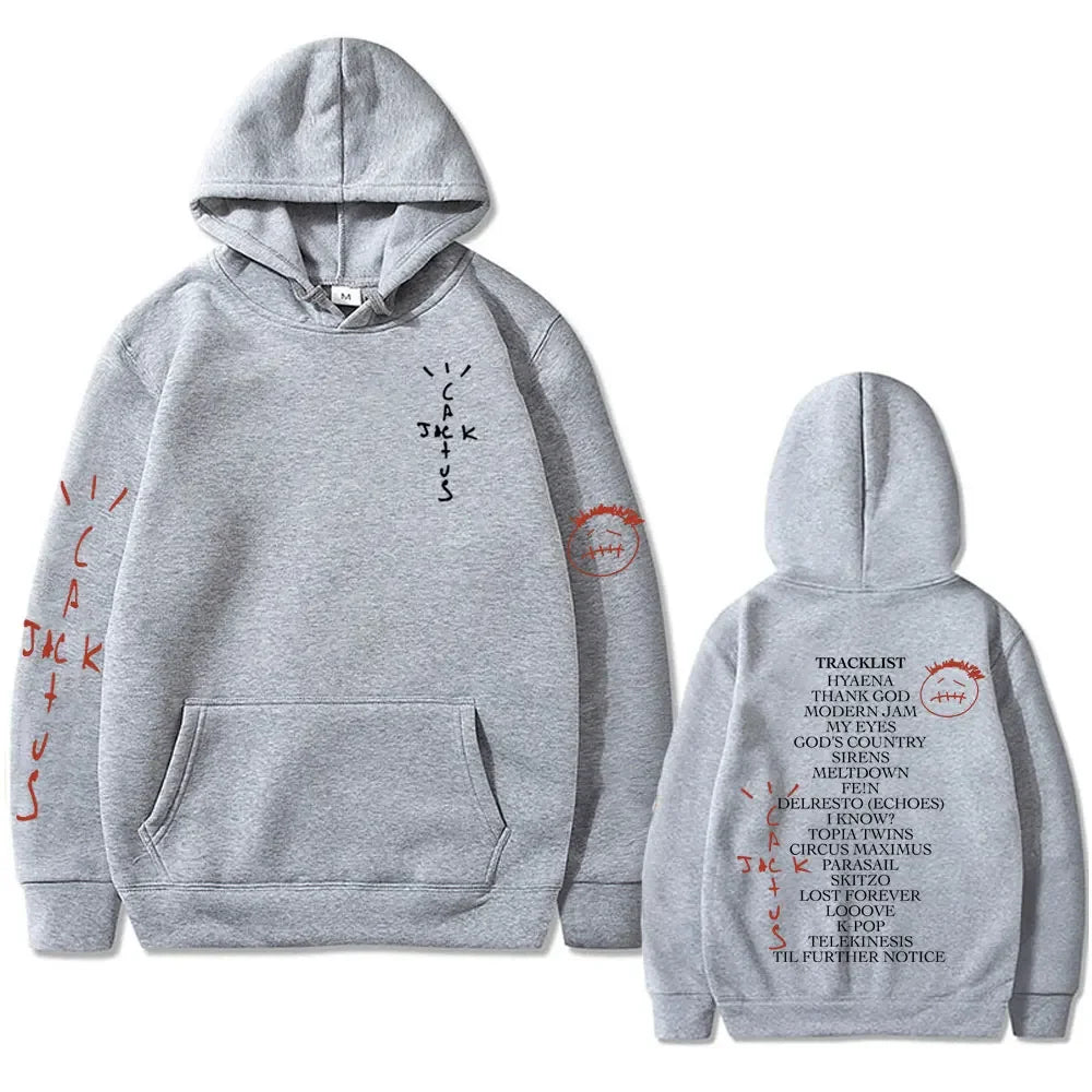 Cactus Jack Utopia Graphics Hoodie Men Hip Hop Fashion Trend Harajuku Streetwear