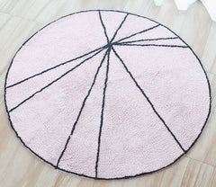 Cotton Round Rug Nordic Soft Fluffy Floor Foot Mat Korean Style Baby Kids Bedroom