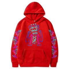 Arcane Jinx Hoodies Hot Anime Monkey Graffiti Sweatshirt Unisex Two Sides Street