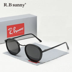 Retro Round Frame Sunglasses Men Polarized Luxury Women Driving Glasses Anti-glare UV400 Alloy Eyewear Accessories