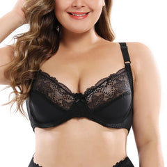Large Size Bras D Cup for Women Underwired Non-padded Bra Ladies