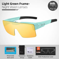 Sunglasses Flip Up Lens Polarized Glasses Fit Over Sunshade MTB Road