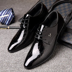 Social Shoe for Men Patent Leather Wedding Shoe Pointed Toe Business Formal