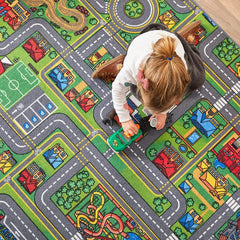 Studio de tapis kids car rugs, room play mats for boys and girls, non-slip home decor