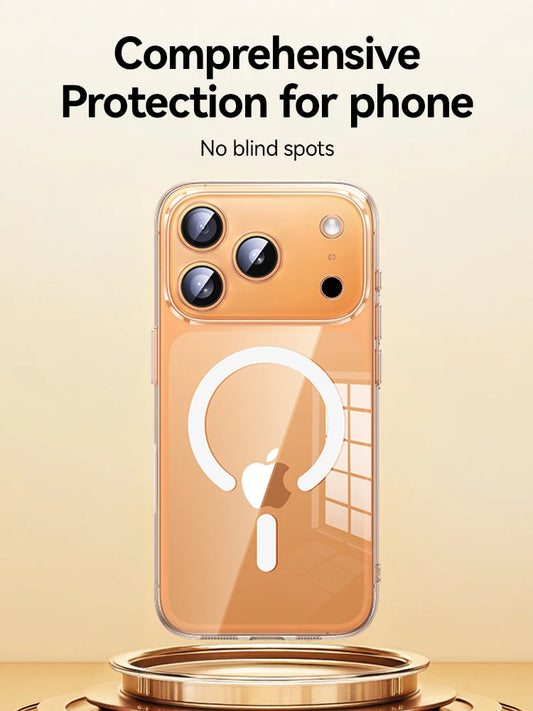 Joyroom for iPhone 17 pro Max Clear Case Compatible with Magsafe Anti-Yellow Magnetic Phone Hard Transparent Case for iPhone 17