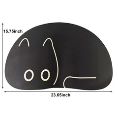 Diatomaceous Earth Bath Mat Thin Soft Bathroom Rug Cartoon Cat Diatom Mat Quick