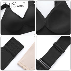Wireless Bras for Women Seamless Full Coverage Bra No Underwire Soft Push Up