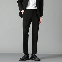 Men's Suit Pants Slim Center Line Casual Menwear Straight-leg Male Loose Bottom