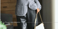 Autumn Winter Thickened 100% Cashmere Wool Cardigan Women Stand Neck