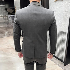 Suit Men's Wedding Plaid Suit Stylish and Handsome Business