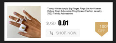 8 Pcs Chunky Open Smooth Surface Rings Set for Women Trendy Gold Color and Silver